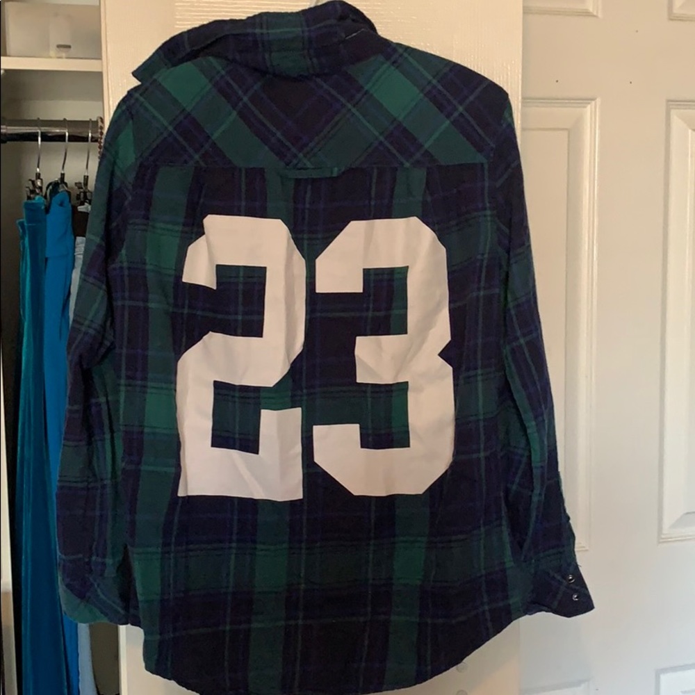 Green & Blue flannel